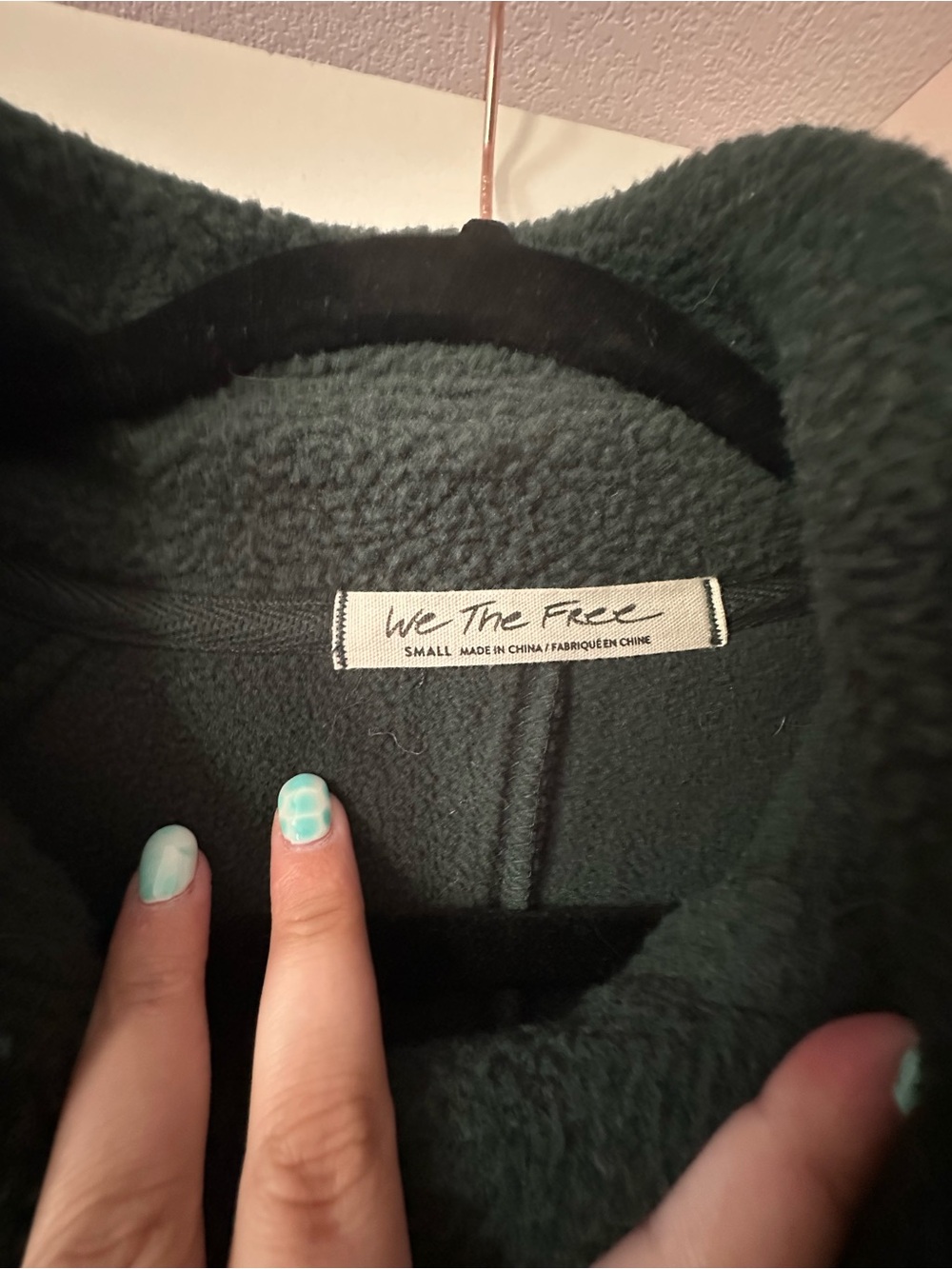We The Free Dark Green Sherpa Bomber Jacket - Picture 2 of 3